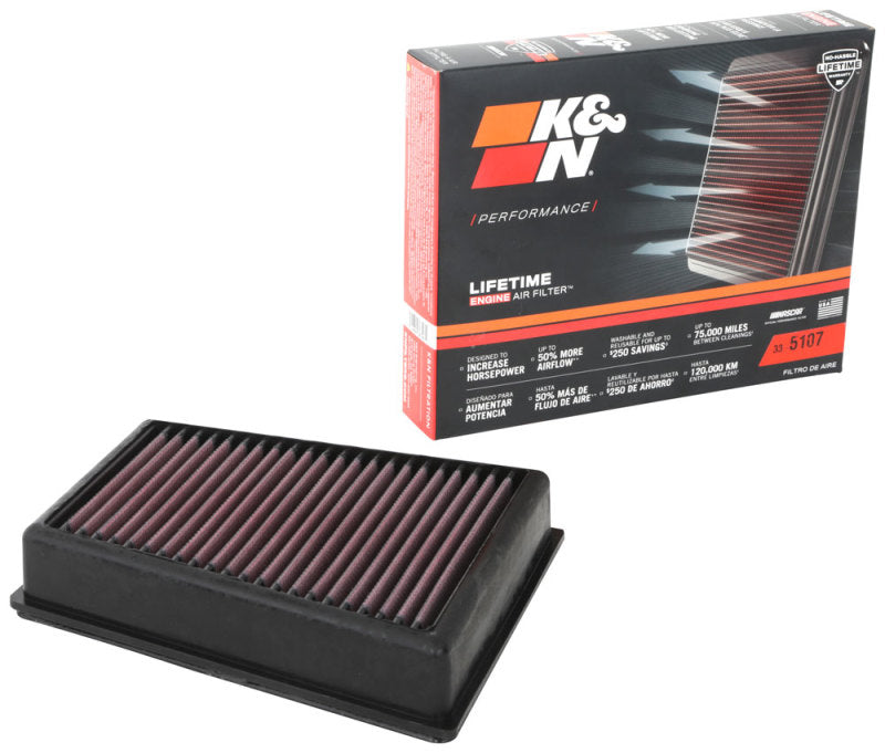 K&N 33-5107 Air Panel Filter for BUICK ENCORE GX L3-1.2L F/I 2020-2021