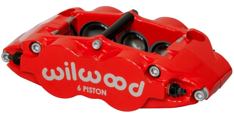 Wilwood Caliper-Forged Narrow Superlite 6R-R/H 1.75/1.25in/1.25in Pistons 1.25in Rotor Red 120-14550-RD