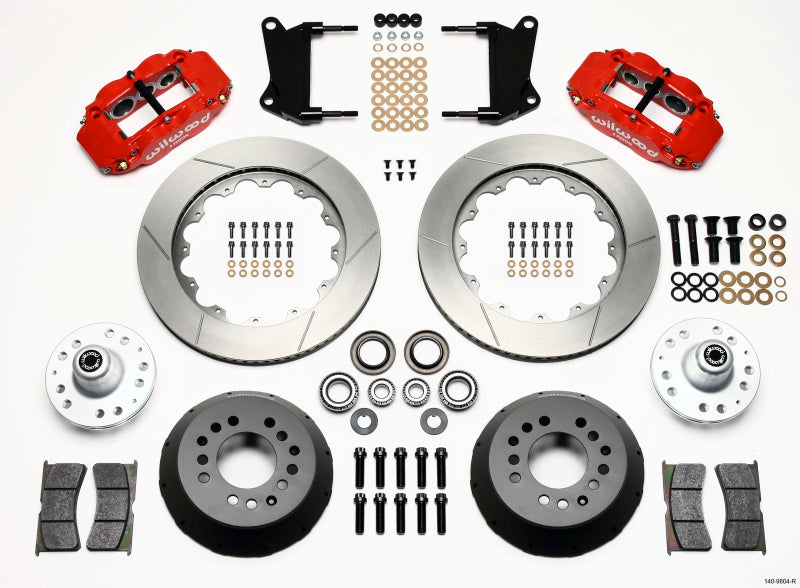 Wilwood Narrow Superlite 6R Front Hub Kit 14.00in Red 67-69 Camaro 64-72 Nova Chevelle 140-9804-R