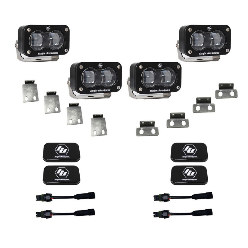 Baja Designs 21-22 Fits Ford F-150 Raptor S2 SAE Dual Fog Pocket Light Kit Clear 448166