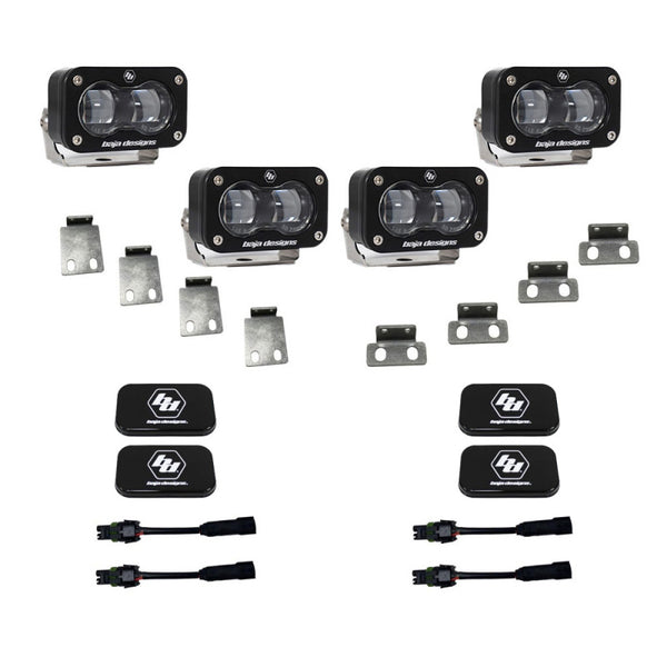 Baja Designs 21-22 Fits Ford F-150 Raptor S2 SAE Dual Fog Pocket Light Kit Clear 448166