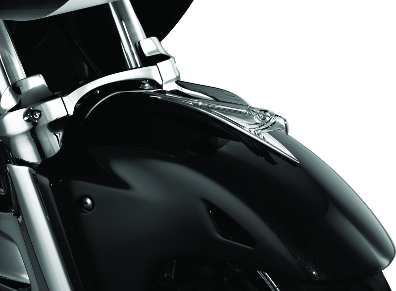 Kuryakyn Motorcycle Accent Accessory: Front Fender Deco Eagle Ornament, Chrome 7333