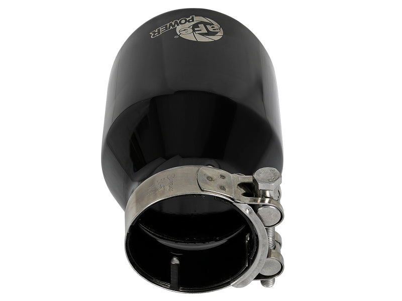 aFe MACH Force-Xp 409 SS Clamp-On Exhaust Tip 2.5in. Inlet / 4in. Outlet / 6in. L Black 49T25404-B06