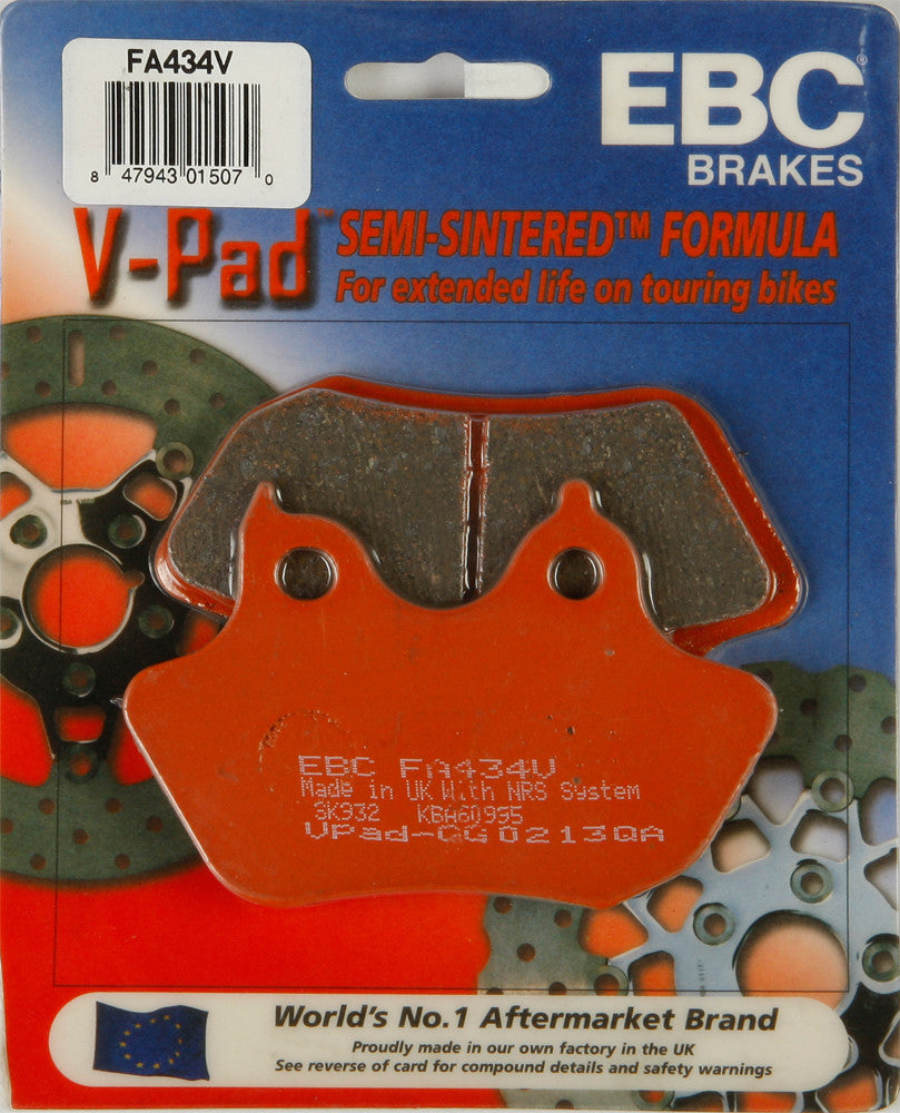 EBC Brakes FA434V Semi Sintered Disc Brake Pad