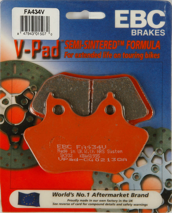 EBC Brakes FA434V Semi Sintered Disc Brake Pad