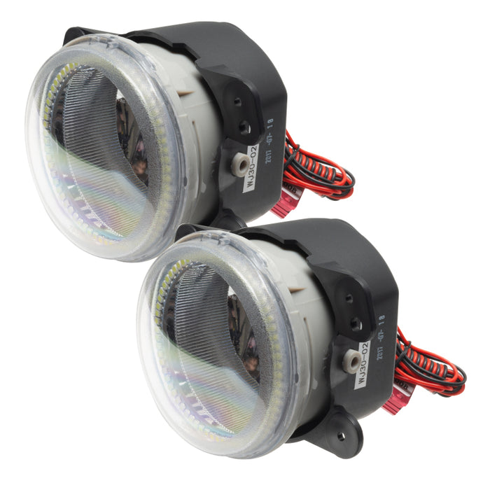 Oracle Lighting 07-09 compatible with Jeep Wrangler JK Pre-Assembled LED Halo Fog Lights -Red SEE WARRANTY 7080-003