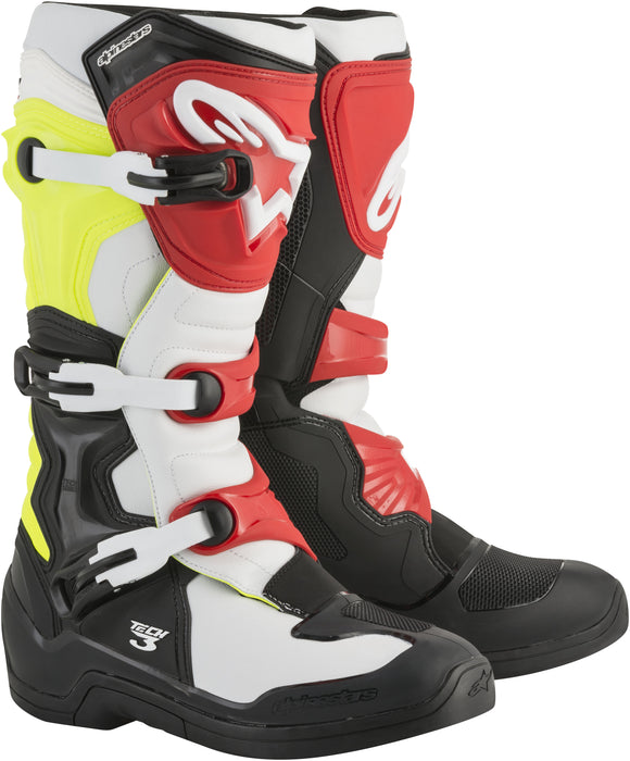 Alpinestars 2013018-1053-14 Tech 3 Boots Black/White/Yellow Sz 14