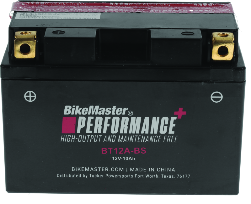 BikeMaster Performance+ Maintenance-Free Batteries BT12A-BS
