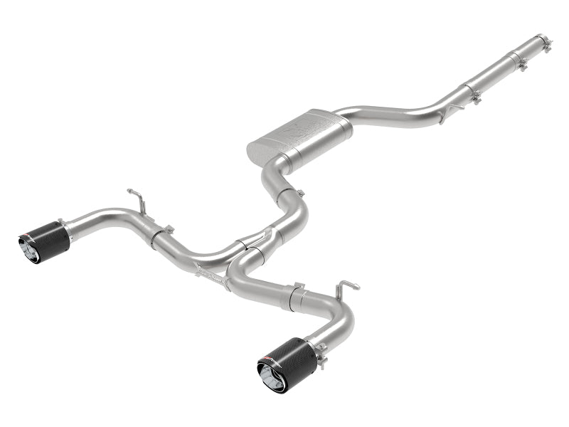 aFe MACH Force-Xp 3 IN to 2-1/2 IN Stainless Steel Cat-Back Exhaust Carbon Volkswagen GTI 15-17 49-36418-C