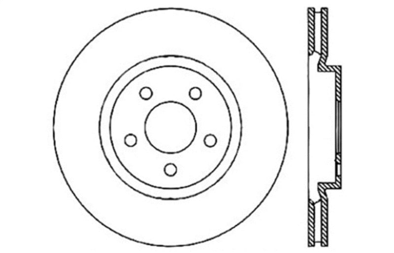 Stoptech Sport Drilled & Slotted Brake Rotor; Front Left 127.63061L