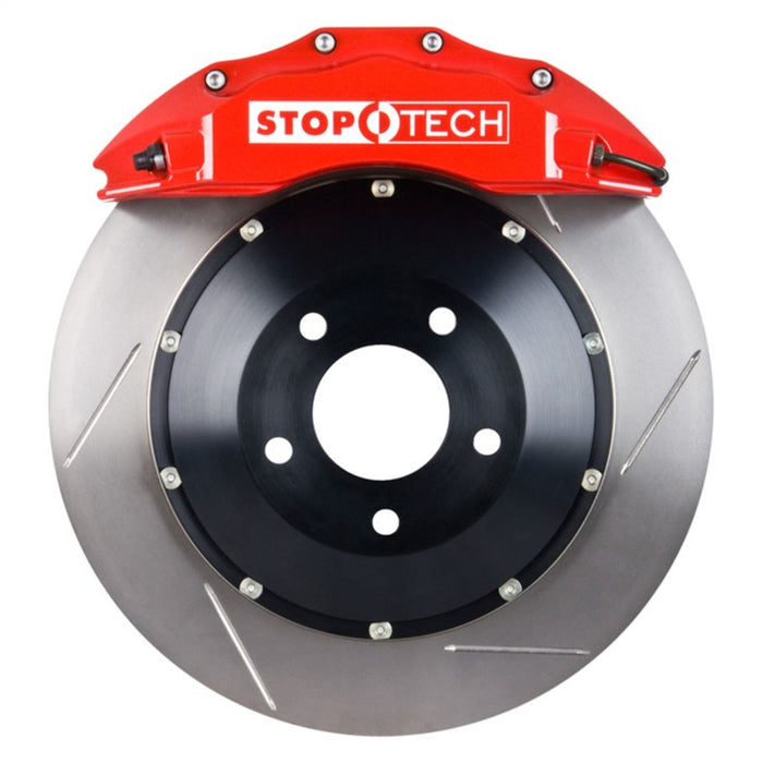 StopTech 05-10 Mustang GT S197 Front BBK w/ Red ST-60 Calipers Slotted 355x32mm Rotors/Pads/SS Lines 83.330.6700.71