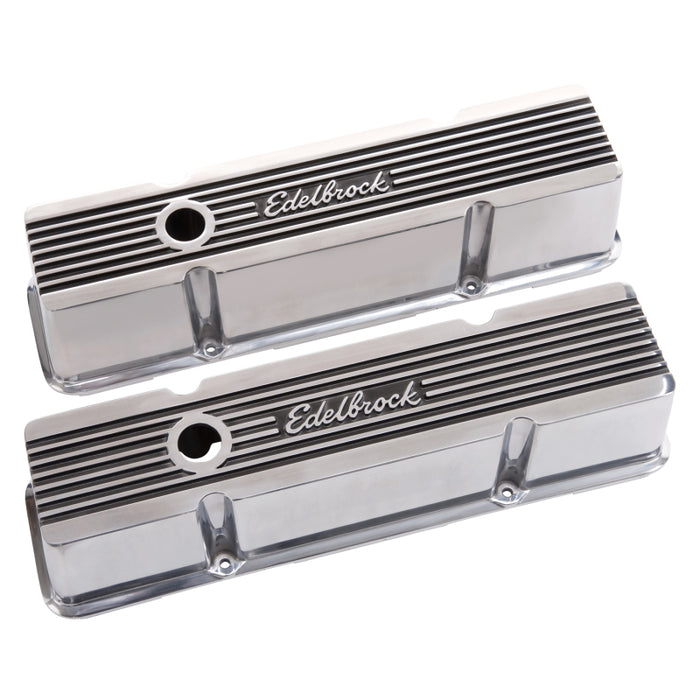 Edelbrock Valve Cover Elite II Series Chevrolet 1959-1986 262-400 CI V8 Tall Polished 4263