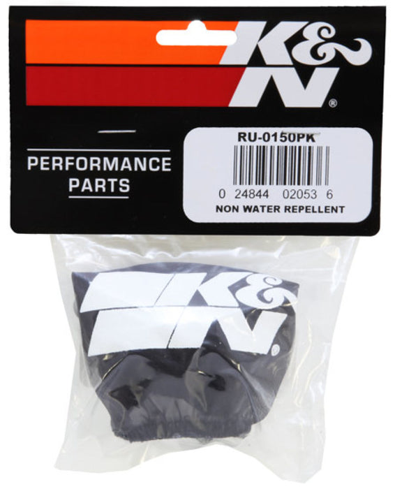 K&N PreCharger Round Straight Filter Wrap (Black) - RU-0150PK