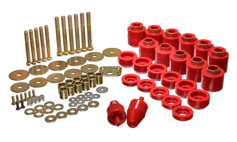 Energy Suspension 1in Body Lift Kit Red 2.4108R