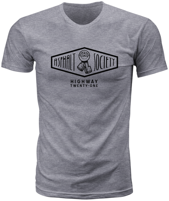 Highway 21 Men's Asphalt Society Tee (Grey Heather, 3X-Large)