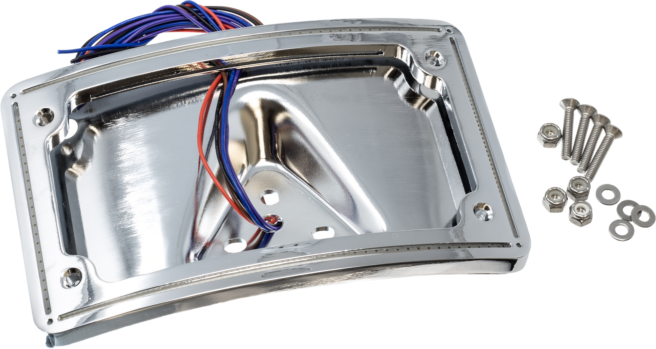 Letric Lighting Co LLC-CPPL-C1 Perfect Plate-Light Curved LP Frame - Chrome