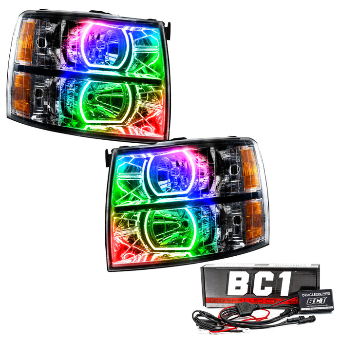 Oracle 07-13 Chevrolet Silverado SMD HL Black Square ColorSHIFT w/ BC1 Controller SEE WARRANTY 8189-335