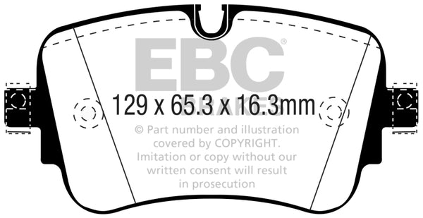 EBC 16-18 Fits Audi Q7 Yellowstuff Rear Brake Pads DP42299R