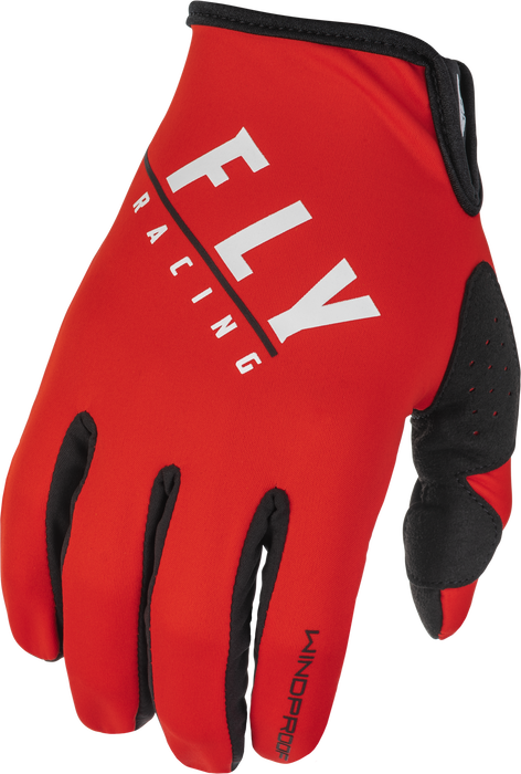 Fly Racing 2022 Adult Windproof Lite Gloves (Black/Red, XX-Large)