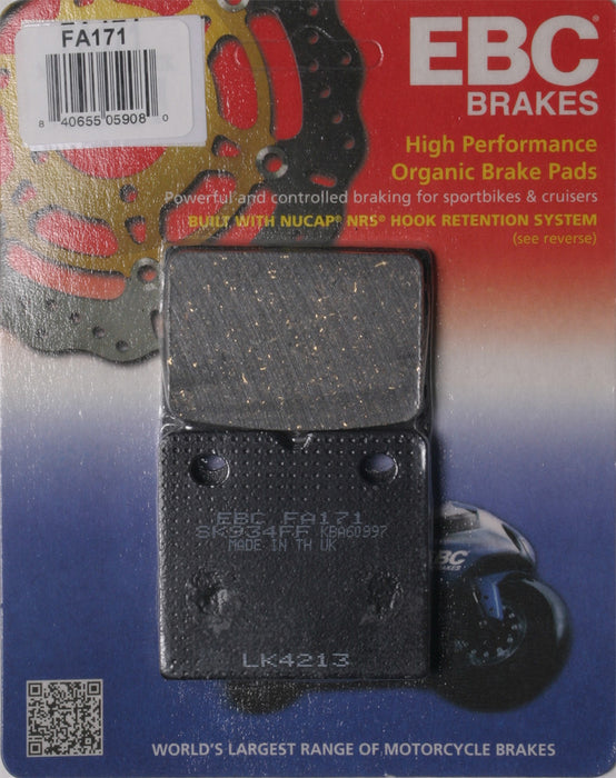 EBC Brakes EBC Organic Brake Pads FA171, TR611713