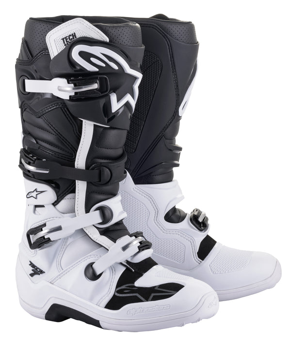 Alpinestars 2012014-21-10 Tech 7 Boots White/Black Sz 10