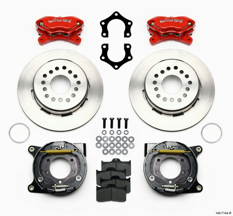 Wilwood Forged Dynalite P/S Park Brake Kit Red Mopar/Dana 2.36in Off w/Snap Ring Brng 140-7144-R