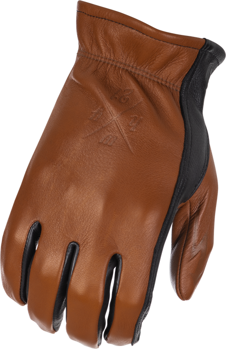 Highway 21 Men's Motorcycle Louie Gloves (Black/Tan, Large)