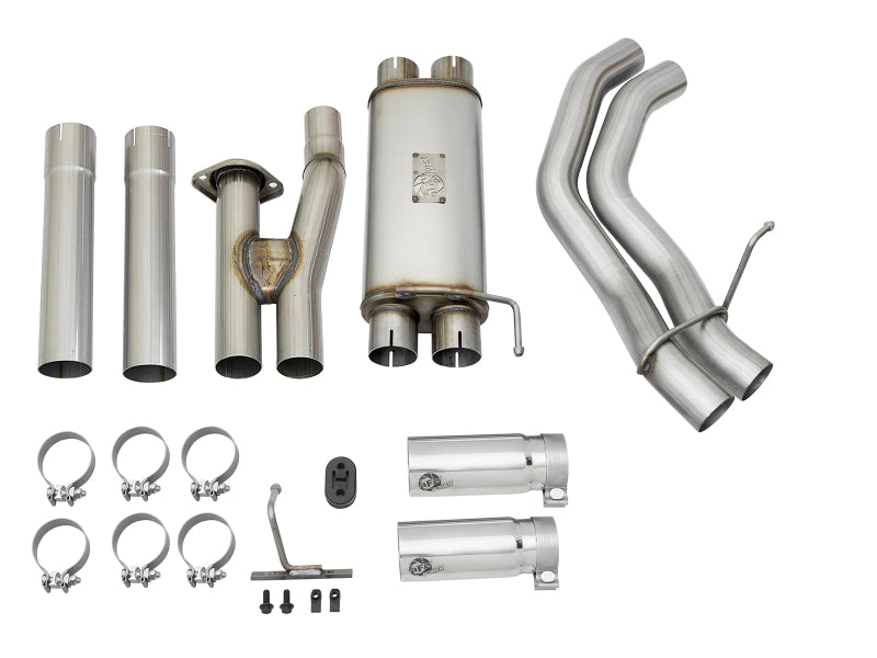 aFe POWER Rebel Series 3in 409 SS Cat Back Exhaust w/ Polished Tips 17 Ford F-150 Raptor V6-3.5L 49-43091-P