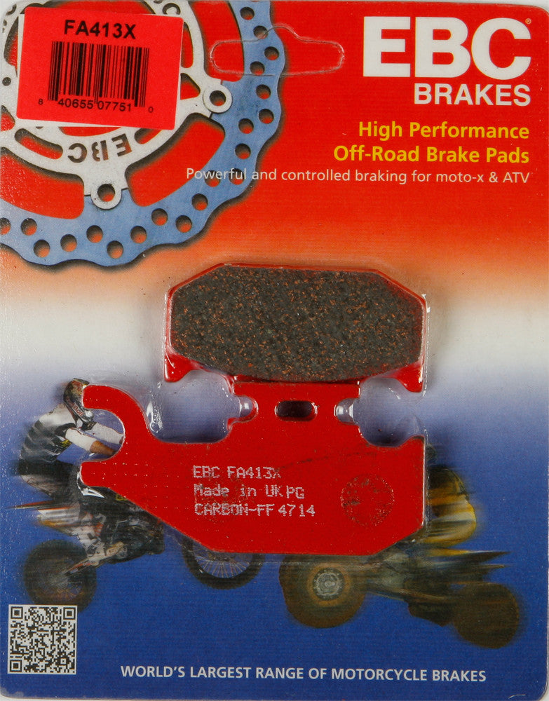 EBC Brakes X-Series Carbon Brake Pads Fits Suzuki LT-A400F King Quad as Automatic 4x4 2010 FA413X