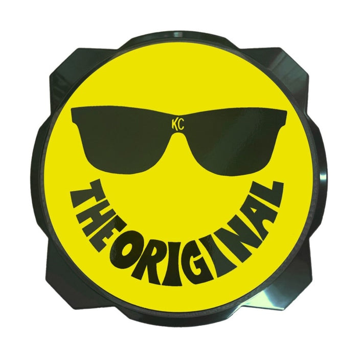 Kc Hilites 6" Pro6 Gravity® Light Cover Smiley Face Yellow Black Kc Logo 5114