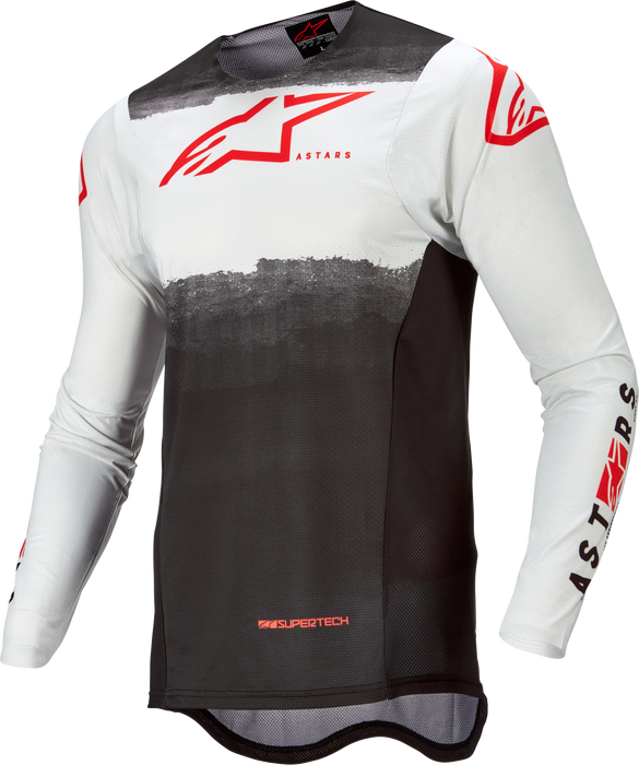 Alpinestars Supertech Foster Jersey White/Black/Red Fluo 2X (3760722-233-XXL)