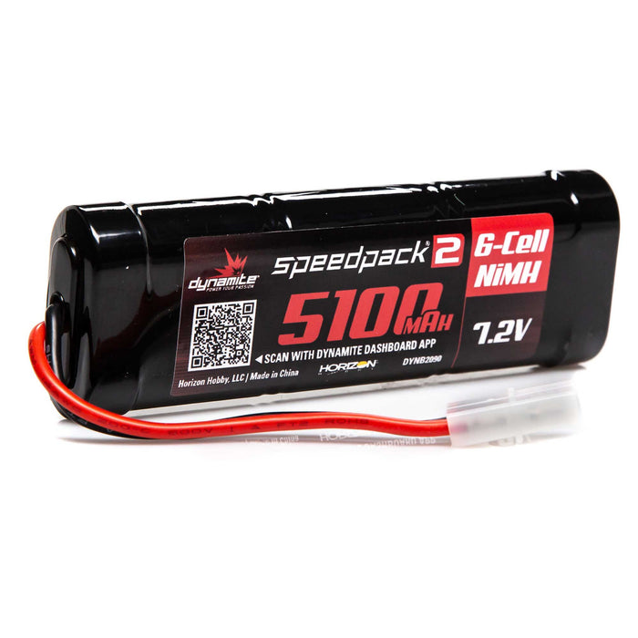 Dynamite SPEEDPACK2 7.2V 5100MAH 6 CELL NiMH FLAT TAM DYNB2090 Car Batteries & Accessories