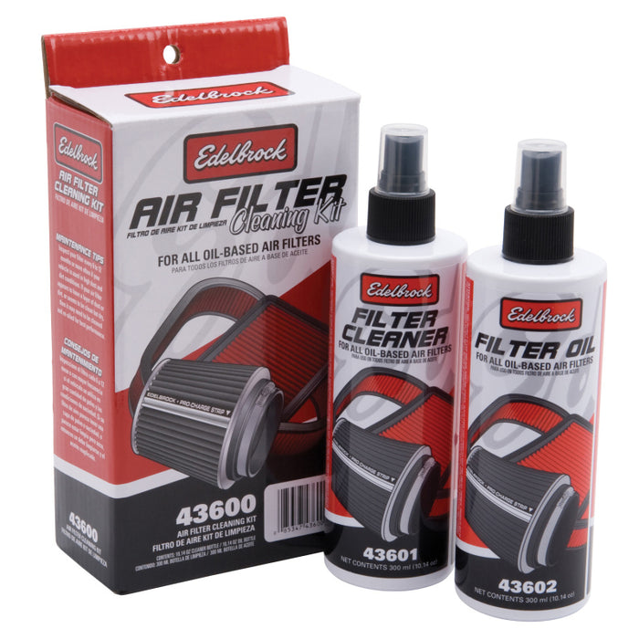 Edelbrock Air Filter Cleaning Kit Clear Oil 43600