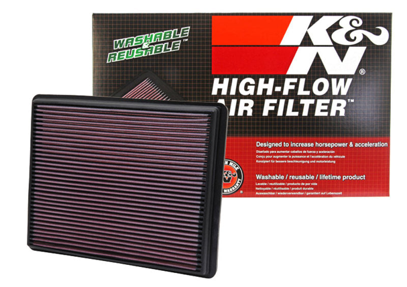 K&N 02-04 Cadillac / 99-10 Chevy/GMC Pickup / 99-01 compatible with Jeep Drop In Air Filter 33-2129