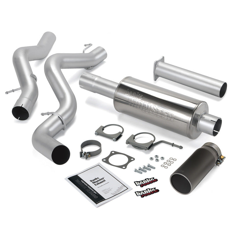 Banks Power 06-07 Chevy 6.6L ECLB Monster Exhaust System SS Single Exhaust w/ Black Tip 48940-B