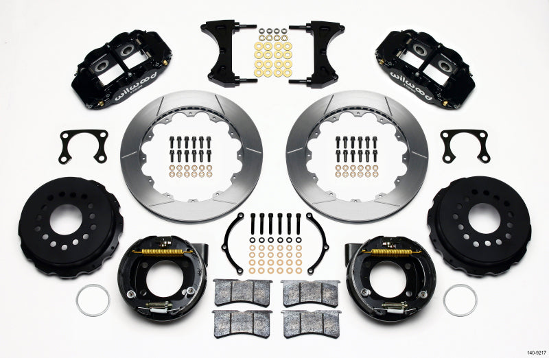 Wilwood Narrow Superlite 4R Rear P-Brk Kit 12.88in Big Ford Old Style 2.36in Offset 140-9217