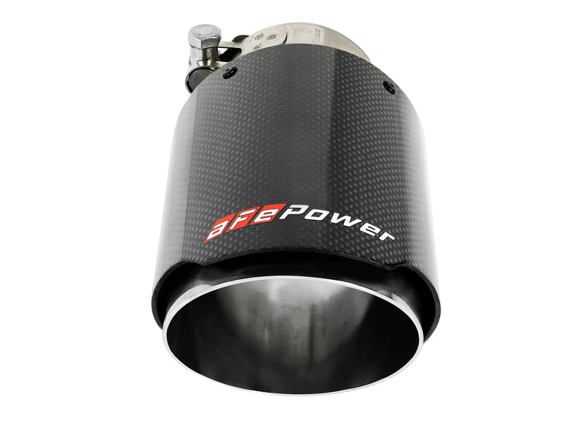 aFe MACH Force-Xp 409 SS Clamp-On Exhaust Tip 2.5in. Inlet / 4in. Outlet / 7in. L Carbon 49T25404-C07