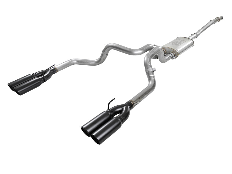 aFe Vulcan Series 3in 304 SS Exhaust Cat-Back w/ Black Tips 2019 GM Silverado/Sierra 1500 V8-5.3L 49-34105-B