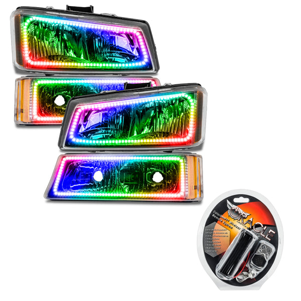 Oracle 03-06 Chevy Silverado Pre-Assembled Headlights w/ Parking Lights ColorSHIFT SEE WARRANTY 8205-330
