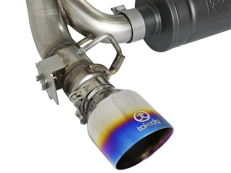 aFe Takeda 3in 304 SS Cat-Back Exhaust System w/ Blue Flame Tip 16-18 Ford Focus RS I4-2.3L (t) 49-33103-L