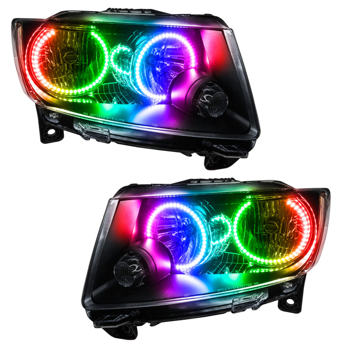 Oracle 11-13 compatible with Jeep Grand Cherokee SMD HL (Non-HID)-Chrome ColorSHIFT w/ BC1 Controller SEE WARRANTY 7070-335