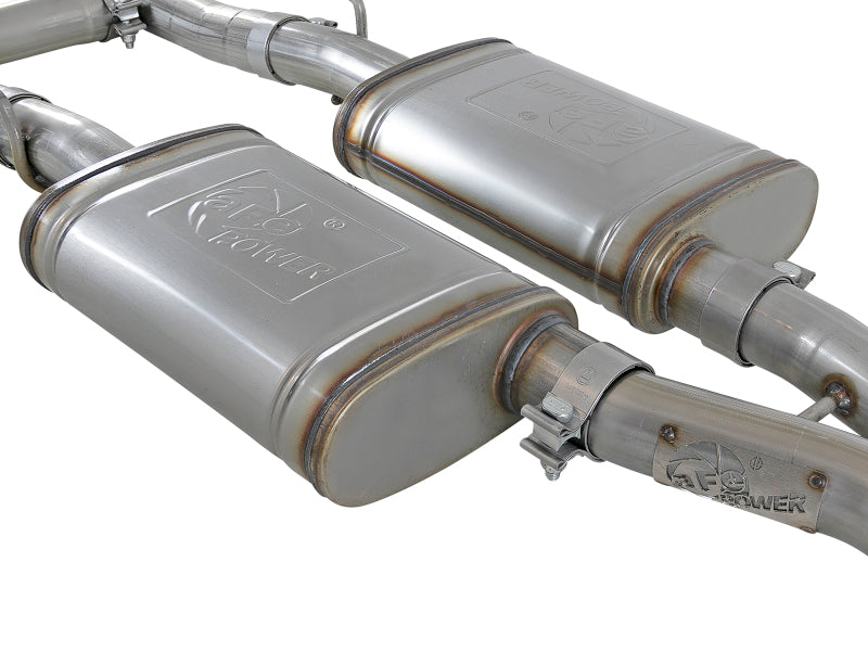 aFe MACH Force-Xp 2-1/2in 304 SS Cat-Back Exhaust 15-19 Compatible with Dodge Challenger V6-3.6L Raw Tip 49-32067