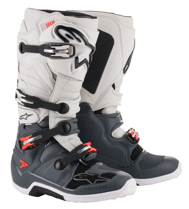 Alpinestars 2012014-930-7 Tech 7 Boots Darkgry/Lghtgry/Red