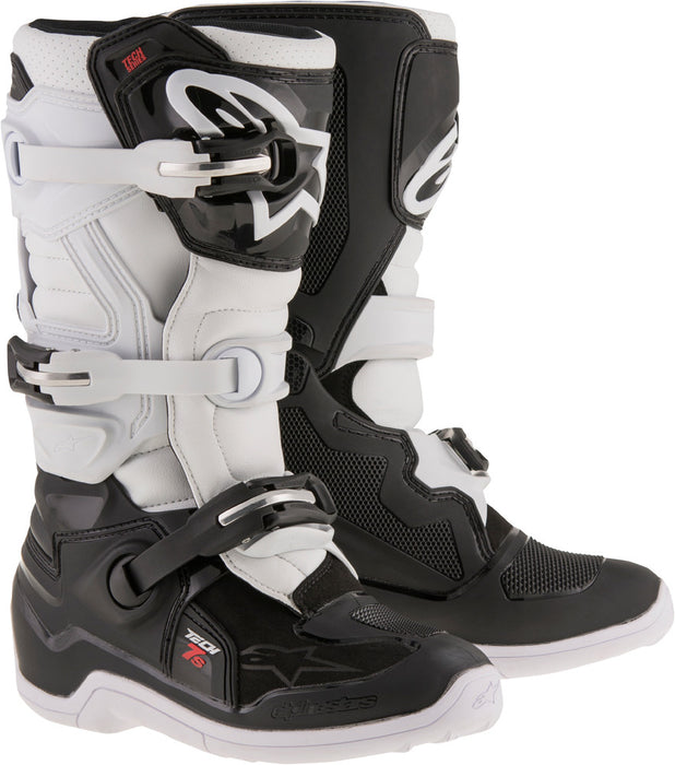 Alpinestars Youth Tech 7S Motocross Boot, Black/White, 8