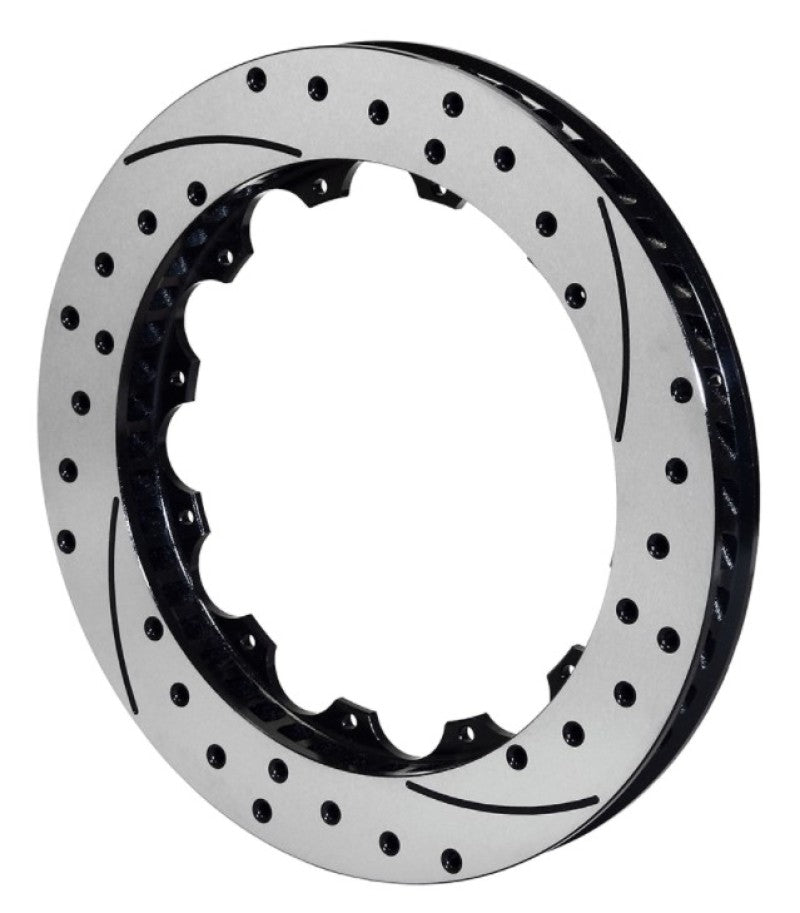 Wilwood Rotor-SV-SRP 72 Iron-LH-Drill-BLK 14.25 x 1.25 12 on 8.75in 160-11314-BK