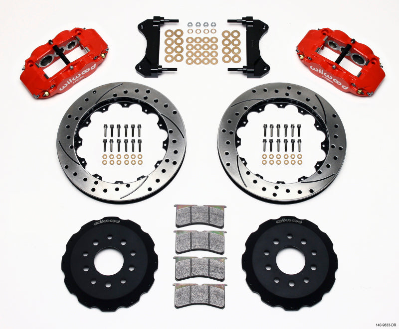 Wilwood Narrow Superlite 6R Front Hat Kit 13.06in Drilled Red 98-02 Camaro/Firebird 140-9833-DR