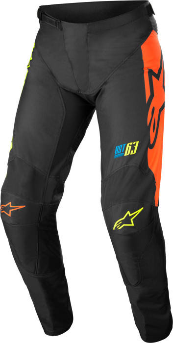 Alpinestars Youth Racer Compass Pants Black/Yellow Fluo/Coral Sz 22 3742122-1534-22