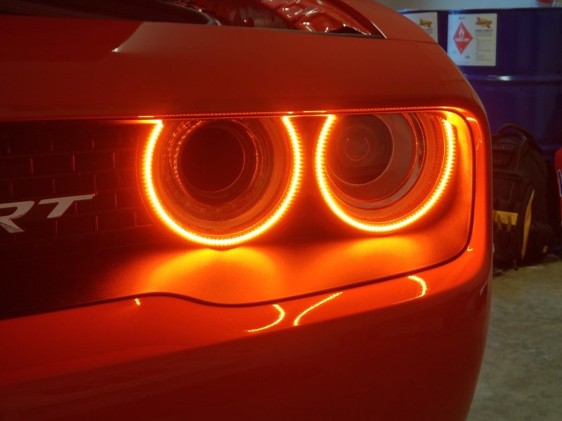 Oracle Lighting 2015-2021 Dodge Challenger Dynamic Colorshift® Surface Mount Led Headlight Halo Kit Mpn: 3990-332