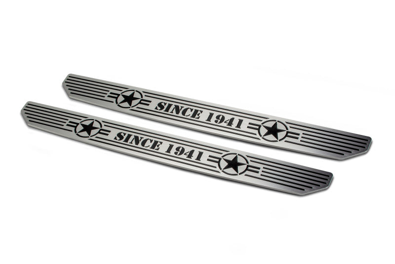 Dv8 Offroad D-Jl-180014-Str2 Front Sill Plates With In.Since 1942 In. Logojeep Jl/Gladiator Front Sill Plates With In.Since 1942 In. Logo D-JL-180014-STR2