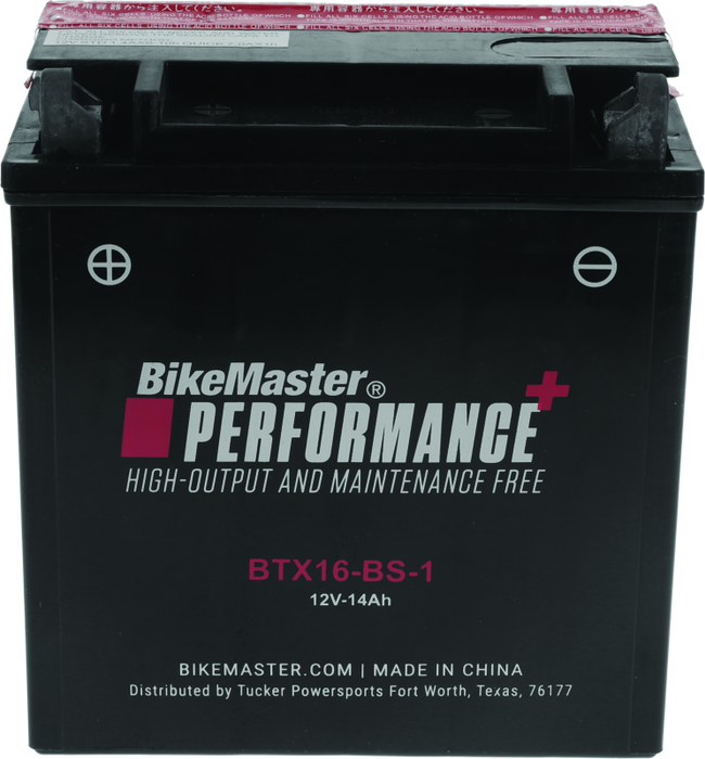 BikeMaster Performance+ Maintenance-Free Batteries BTX16-BS-1